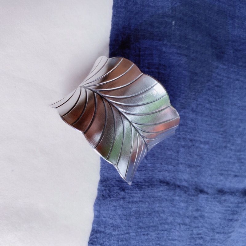 925 Silver bracelet lotus embossed bracelet inlaid with jade