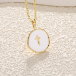 Titanium steel necklace cross