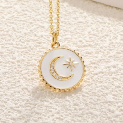 Titanium steel necklace Star Moon Israel Lebanon Palestine map Cross Arabic faith