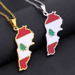 Titanium steel bracelet Star Moon Israel Lebanon Palestine map Cross Arabic Faith Holy City