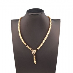 Snake Necklace Simple design diamond set with zircon gold silver rose gold
