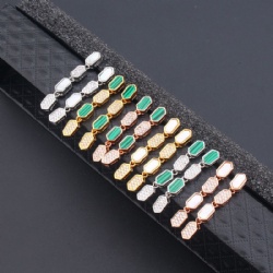 Snake Earring Stud Simple design Smooth inlaid with zircon gold silver rose gold