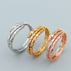 Snake bracelet Bracelet Double spring complex simple design smooth inlaid with zircon gold silver rose gold