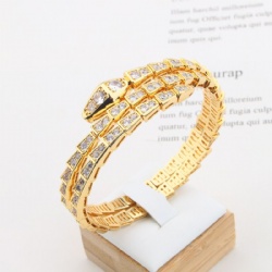 Snake bracelet Bracelet complex simple design smooth inlaid with zircon gold silver rose gold
