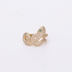 Snake ring High quality details super good complex simple design smooth surface inlaid with zircon gold silver rose gold