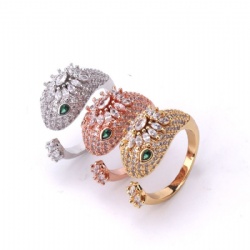 Snake Ring Set High quality detail super complex simple design smooth inlaid with zircon gold silver rose gold